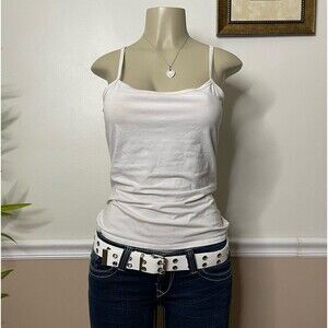 Victoria’s Secret Y2K Vintage Built in Bra Camisole Basic White Cami Top